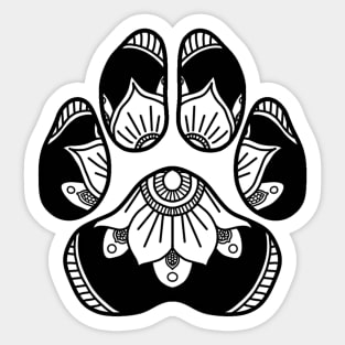 Mandala Paw Print Sticker